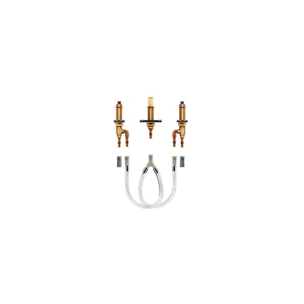 Moen Two Handle Roman Tub Valve 10" - 24" Center 1/2" Crimp Ring Pex Cpvc Connection 4793 - main